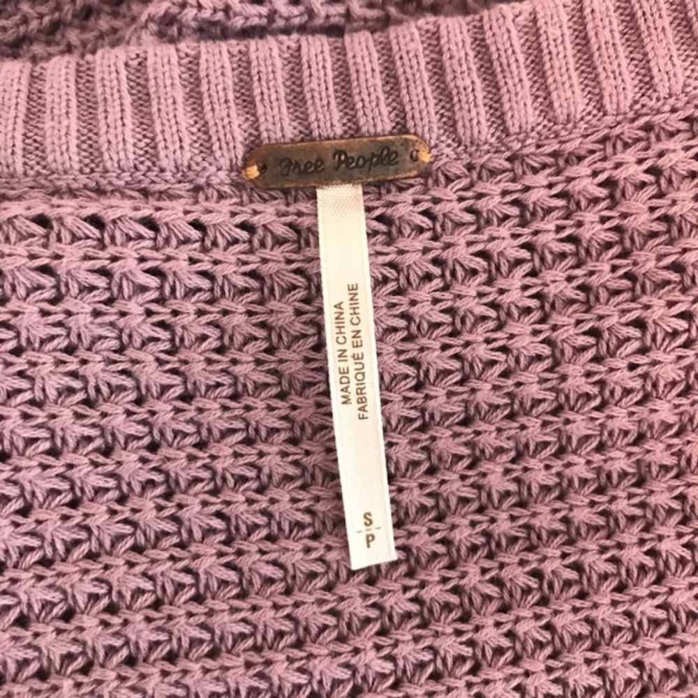 Free People Moonshine Purple Cold Shoulder Sweater - Picture 7 of 8